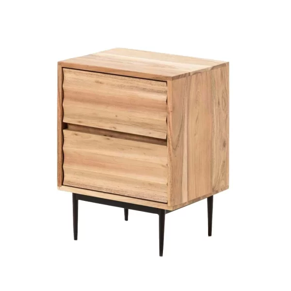 40x55x35 Nachtkommode Aus Akazie Lackiert – Olvinas 3